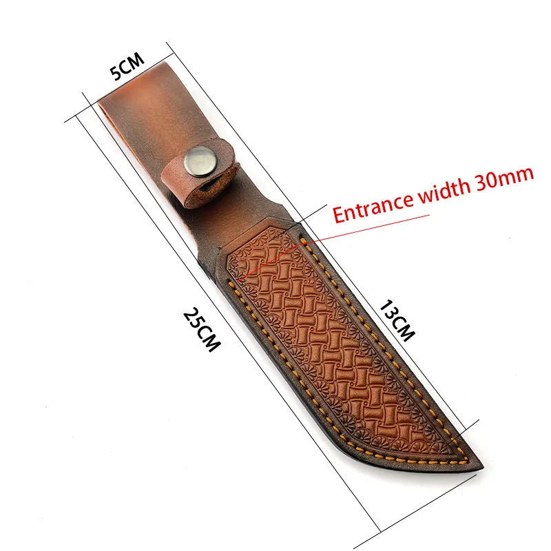 1piece Top Quality Outdoor straight knife Sheath Scabbard Cow leather,Cowhide knife Scabbard With Copper buckle