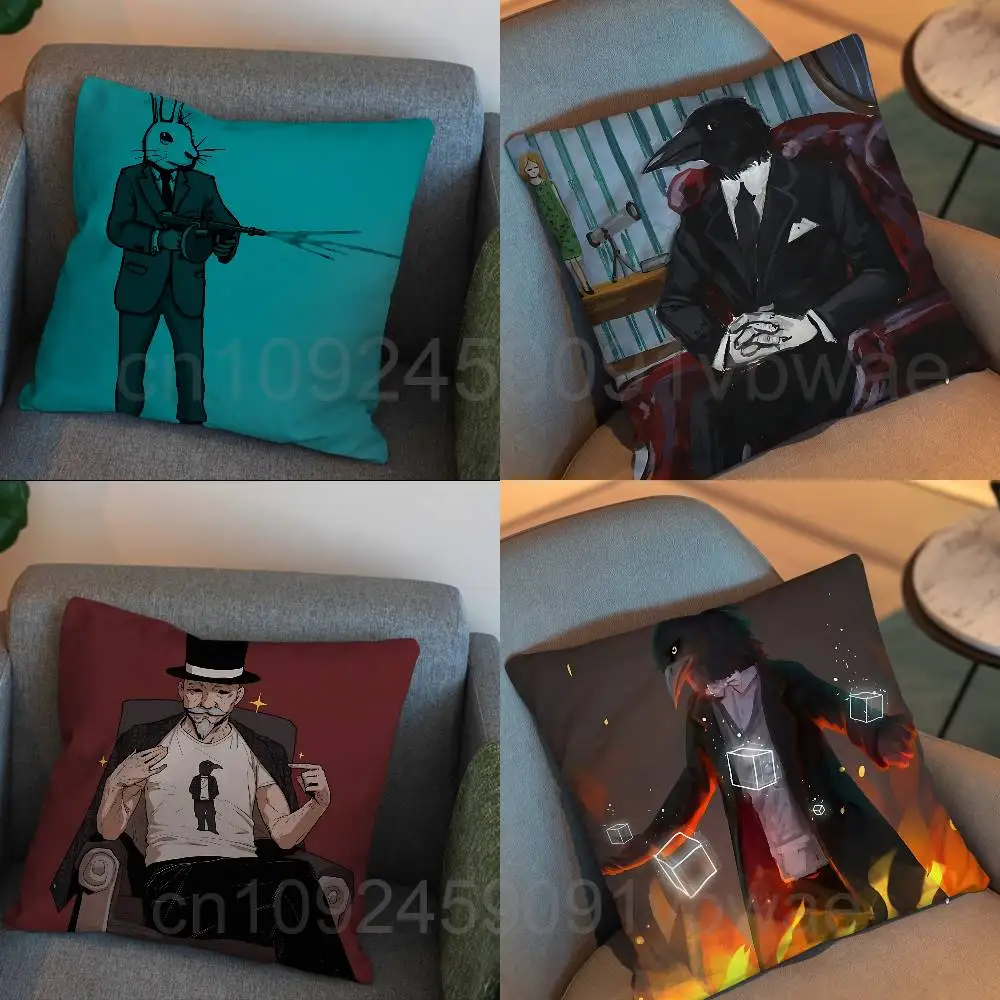 

game Hotel Rusty Lake Pillow Case Sofa Living Room Bedroom Headboard Backrest Cushion Square Cushion Nap Time