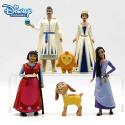 6Pcs/Set Disney Movie Wish Action Figures Toy Asha Princess Valentino Goat Star King Qween Kawaii Model Doll Figurines Kids Gift