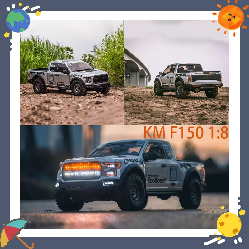 Km Thunder Nova Escala 1/8 Raptor F150 Pickup Truck Controle Remoto Carro de Escalada Elétrico RC com Bloqueio Diferencial Brinquedo de Simulação