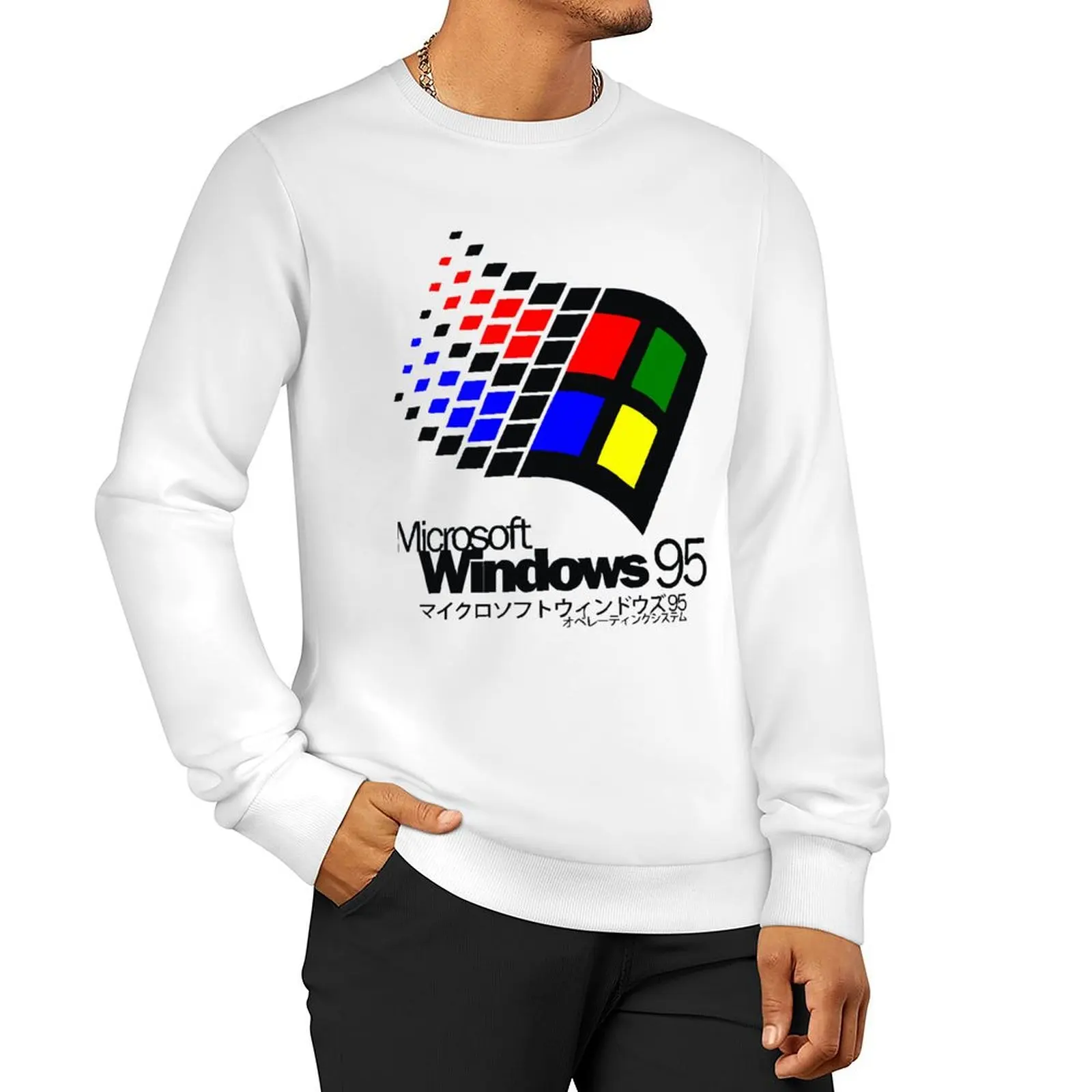 

Windows 95 Logo Sweatshirt korean clothes aesthetic clothing men's sweat-shirt set hooded sweatshirts