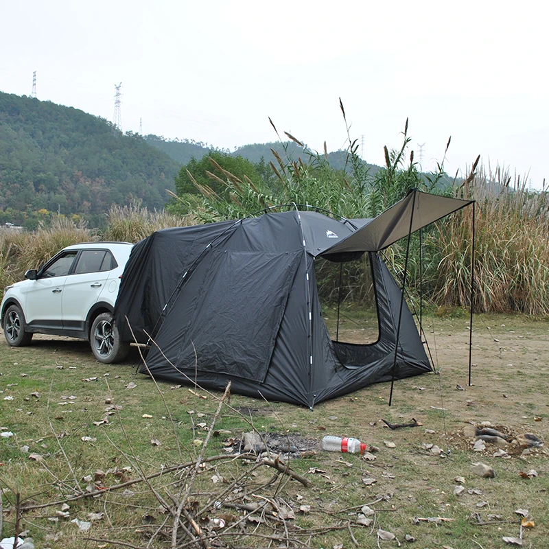 Imagem -05 - Barracas Hatchback com Toldos Grandes Suv Tent Espaço Amplo Tenda Traseira do Carro Van Tent com Telas de Malha Boa Ventilação Tent Veículo