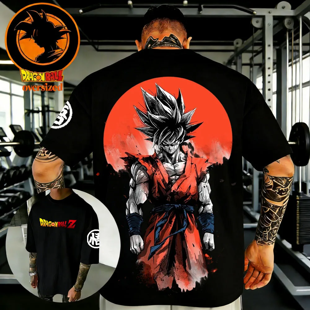 2026 Sommer Dragon Ball Retro Hochwertige Baumwolle Herren Oversize Fitness T-Shirt Unisex Kinder Lässiges Kurzarm-Shirt