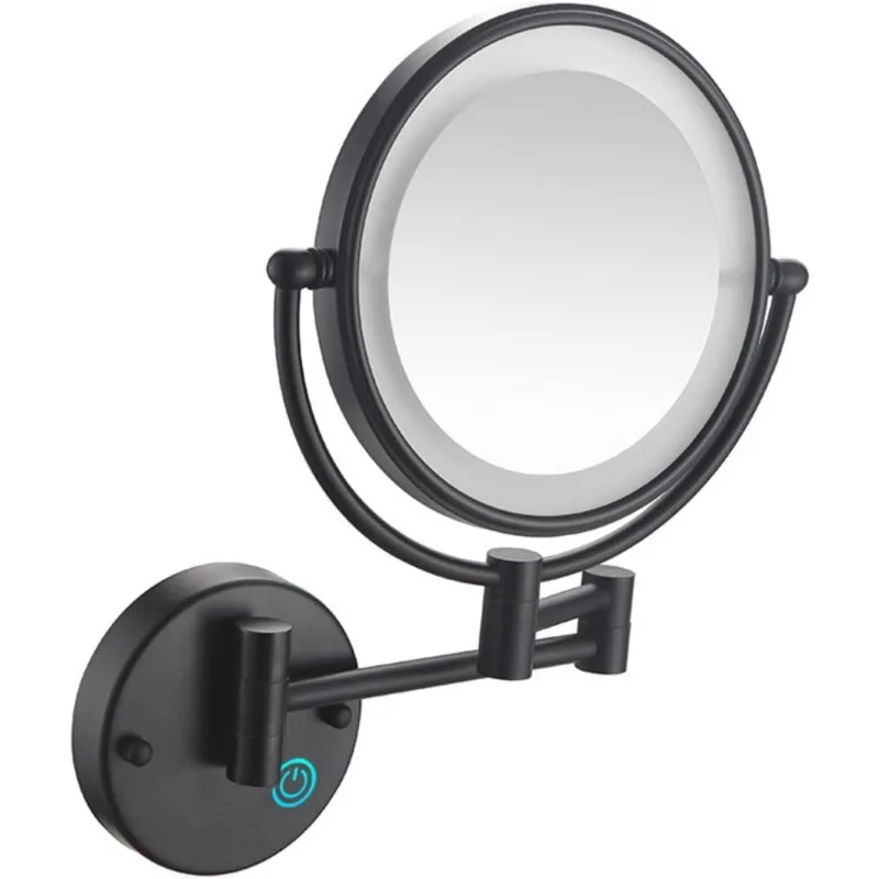 

LED Makeup Mirror with Lights and 10x Magnification Vanity Mirror Wall Mounted Round Double Sided Vanity Magnifying with 360°
