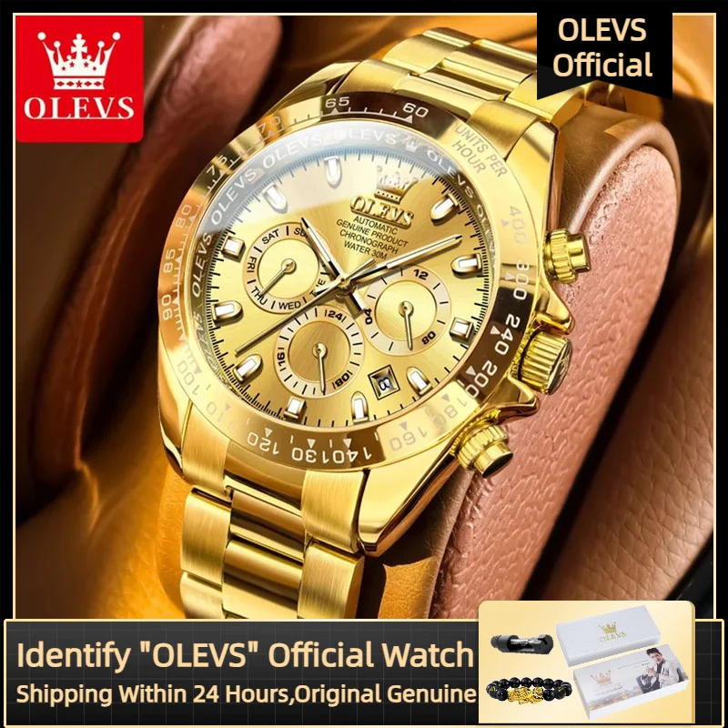 

OLEVS 6638 Men's Watch Luxury Brand Calendar Week Display Automatic Mechanical Watch Original Waterproof Luminous Men's Watch