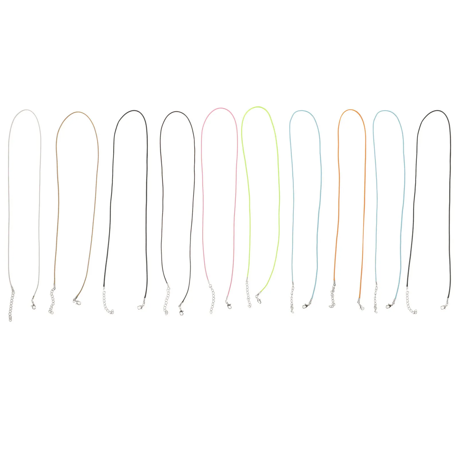 

10Pcs Waxed Necklace Cord 60Cm 1.5mm Jewelry Making String for Pendants Bracelets Craft DIY Charms Extension Chain
