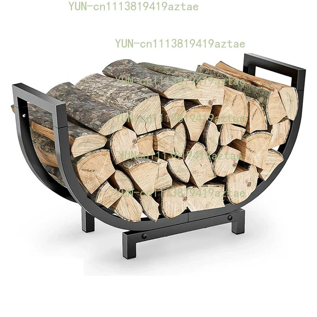 Steel Indoor Firewood Rack Multi-purpose Log Holder Rust Proof For Backyard Deck Fireplace Campfire Kindling Storage Tool