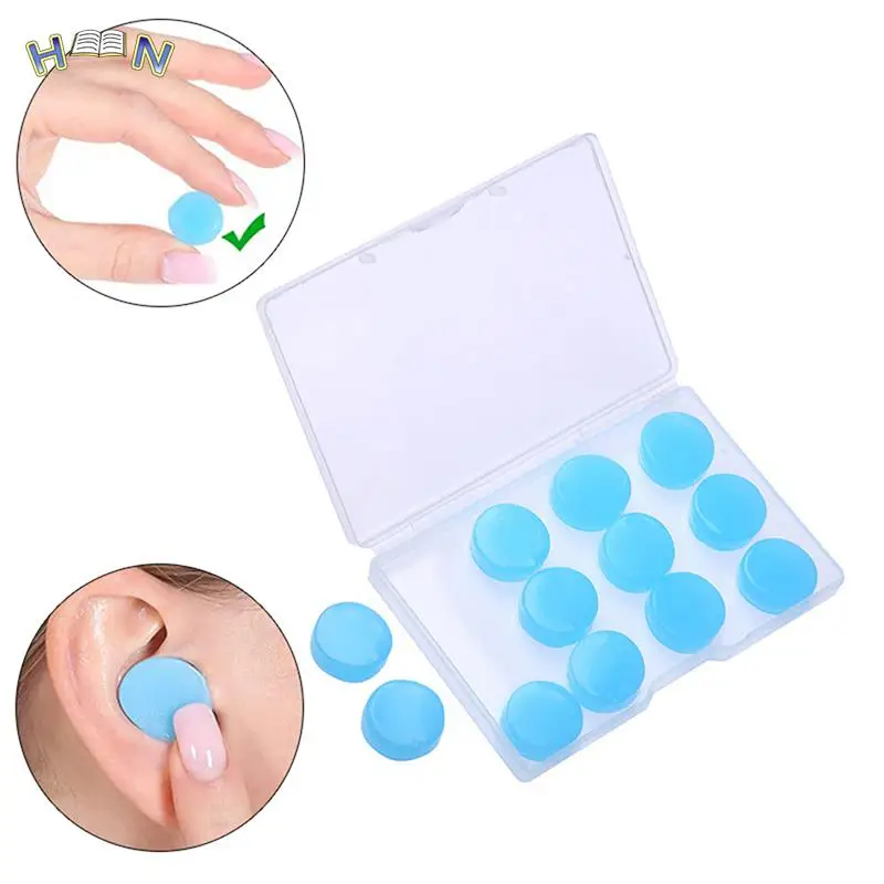 8/12PCS Silicone Ear Plugs Reusable Ear Plugs Noise Reduction Sleep Anti Canceling Sound Insulation Earplug Protection Sleeping