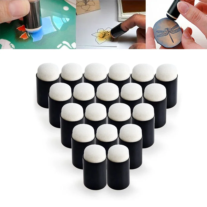 Finger Painting Sponge Daubers Sponge Foam Applying Ink Chalk Inking Staining DIY Painting Craft Set Painting Tools