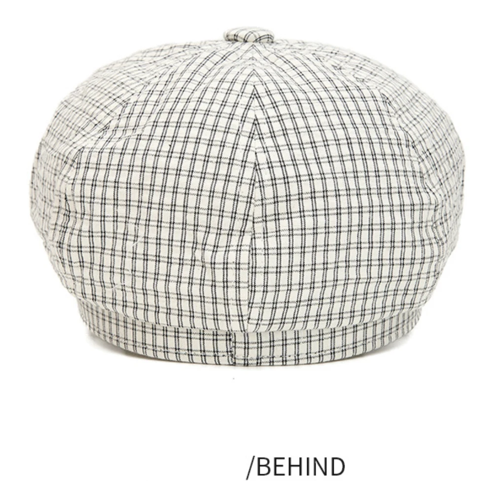 HT5091 Baskenmützen für Herren und Damen 2026 Neue Karierte Baskenmütze Vintage Künstler Maler Achteckige Mütze Herren Damen Frühling Sommer Baskenmützen – Detail 8