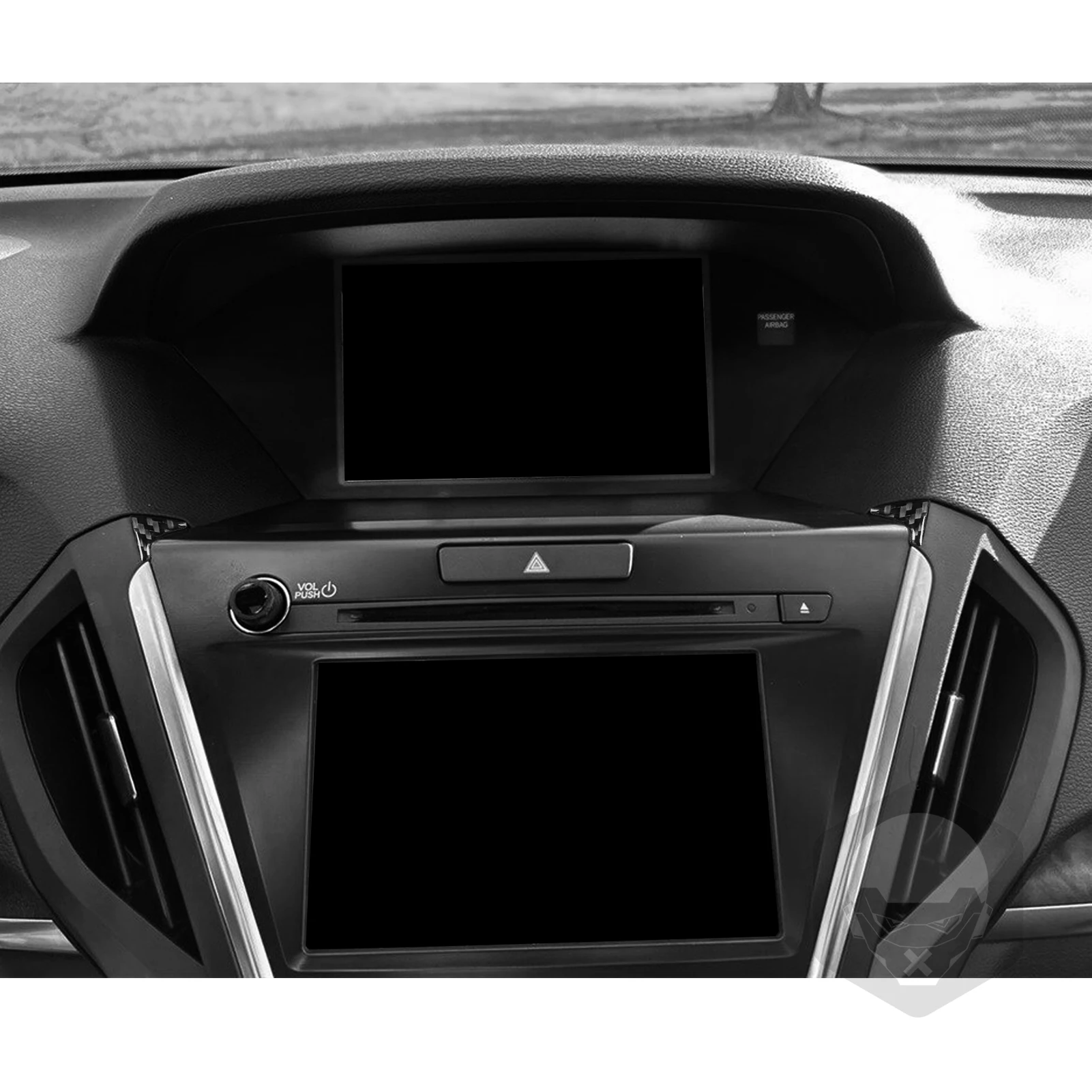For Acura MDX 2014–2020 On either side of the Center Console Screen Soft Carbon Fiber Interior Accessories Decorative Stickers