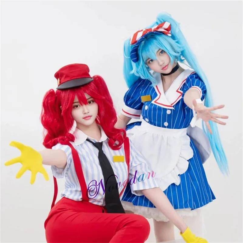 2025 11 disfraz de mesmerizador Teto Miku, peluca de Cosplay, traje de sirvienta, uniforme de juego de rol de Anime, vestido de fiesta de Carnaval para Wo