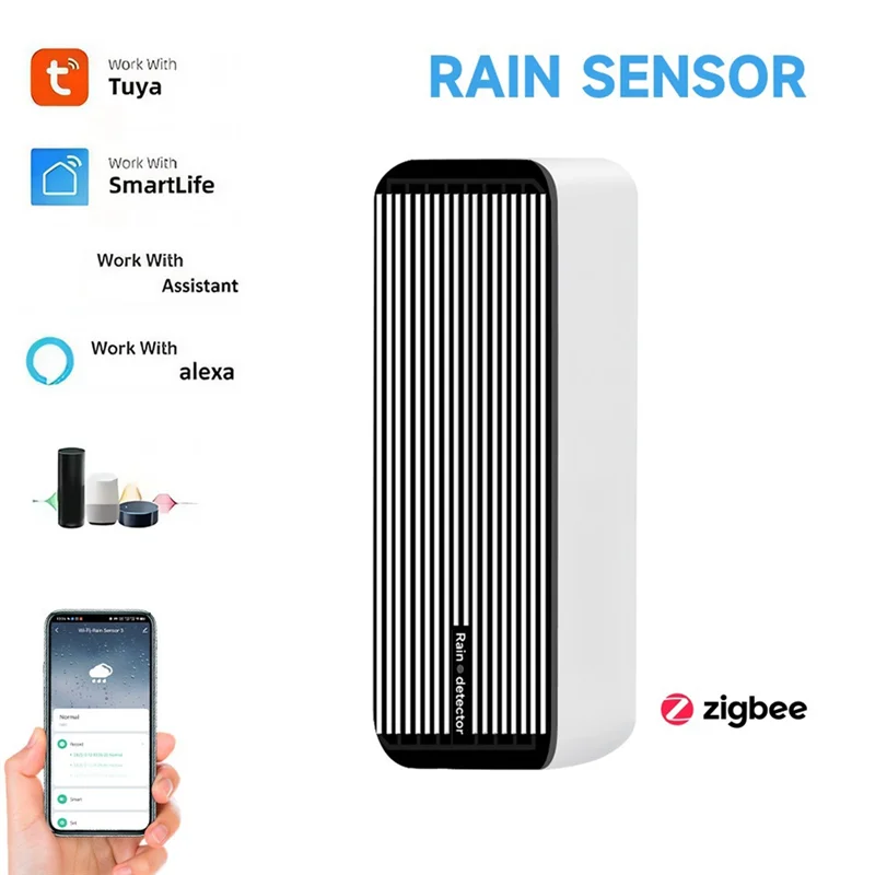 Capteur de pluie intelligent Tuya Zigbee, détecteur d'inondation d'eau de pluie 2 en 1, pour la domotique, offre spéciale