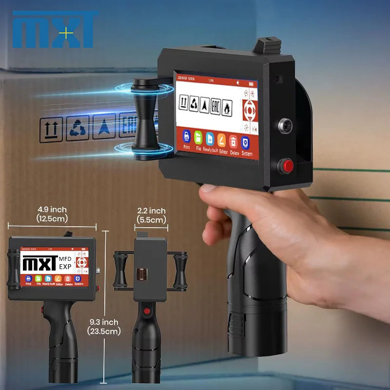 Mini Portable 600DPI Handheld Tij Inkjet Printer for Food Packaging and Label Coding Expiring Date Printed