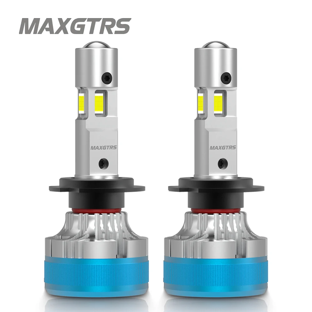 2x Three Sides Shine H7 H4 H11 Led Lamp Lens Tube Lights H8 HB3 9005 HB4 9006 9012 12V Canbus For Car Led Headlight Bulb