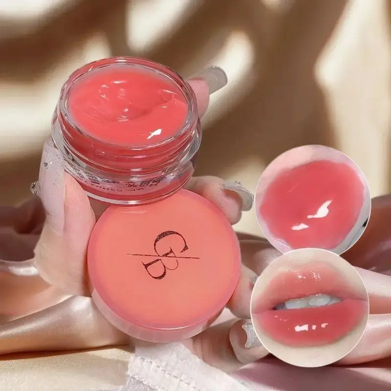 Gege bear 5g Jarred Jam Lip Gloss - Acabamento hidratante de brilho de água, efeito rechonchador, de longa duração e sem transferência