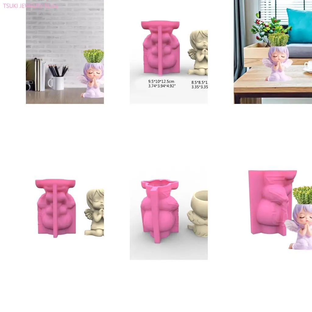 

62KE Flower Pot Silicone Mold Concrete Cement Plant Pot Mold Flowerpot Epoxy Resin Mould Makeup Brush Holder Mold