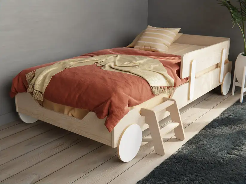 &c Sample Available Hot Sale Wooden Children Furniture Kids Children Single Toddler Bed