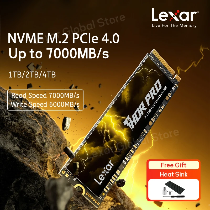 Lexar NEW THOR PRO SSD NVME M2 7000MB/s 1TB 2TB 4TB M.2 2280 PCIe