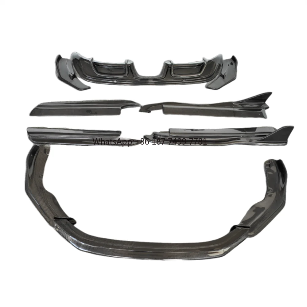 

High Quality Genuine Carbon Fiber A-style Front Lip Rear Diffuser Side Skirt Body Kit for . 718 Boxster .