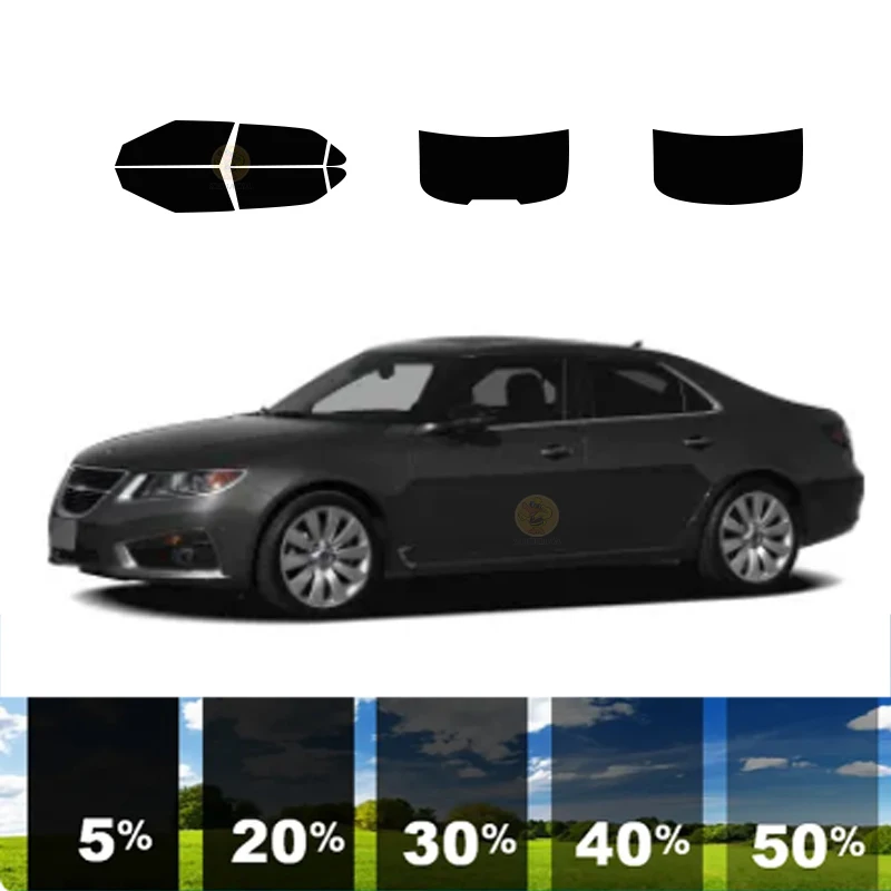 precut Removable Window Tint Film For Car 100% UVR 5%-35%VLT Heat Insulation Carbon ﻿For SAAB 9-5 4 DR SEDAN 2011-2012