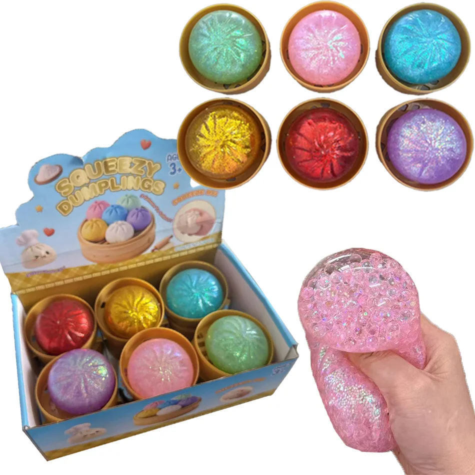 

Гигантская игрушка-сквиш в виде пельменя с пароваркой, антистрессовая игрушка для снятия напряжения и сенсорных игр