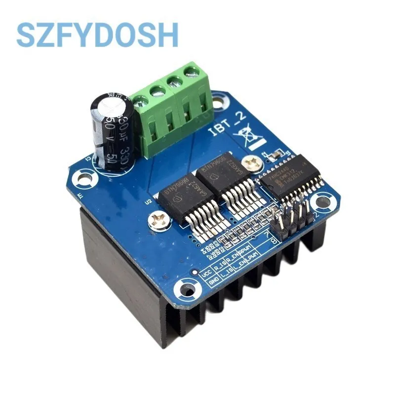 Double BTS7960 43A H-bridge High-power Motor Driver module High-power smart car motor Semiconductor refrigeration