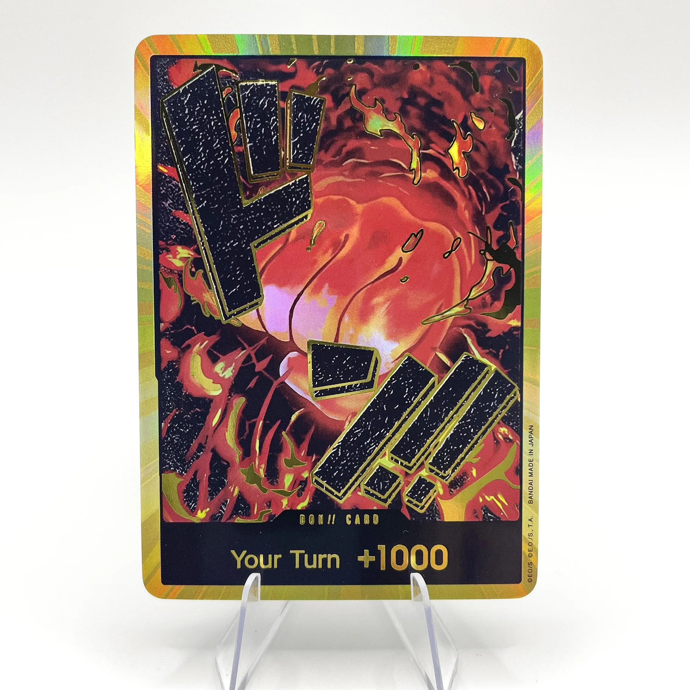 10 قطع قطعة واحدة أفضل إطار ذهبي دون!! بطاقات ACE/ENEL/WHITEBEARD/KAIDO OPCG Game Collection Proxy Card النسخة الإنجليزية