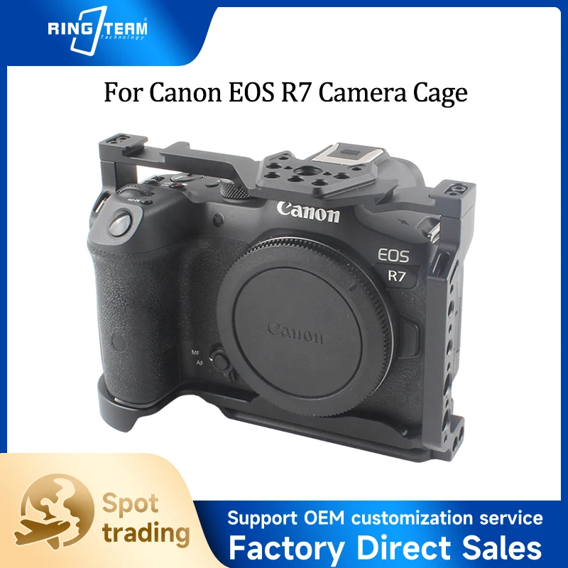 Protective Expansion Cage for Canon EOS R7 DSLR Camera with Horizontal Vertical Switch Shooting Accessory
