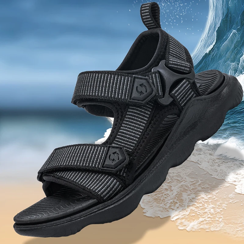 Kinder Sommer Lässige Atmungsaktive Sandalen Offene spitze Rutschfeste Strandschuhe für Kinder Jungen Outdoor Sport Walking Größe 30-40 – Detail 3