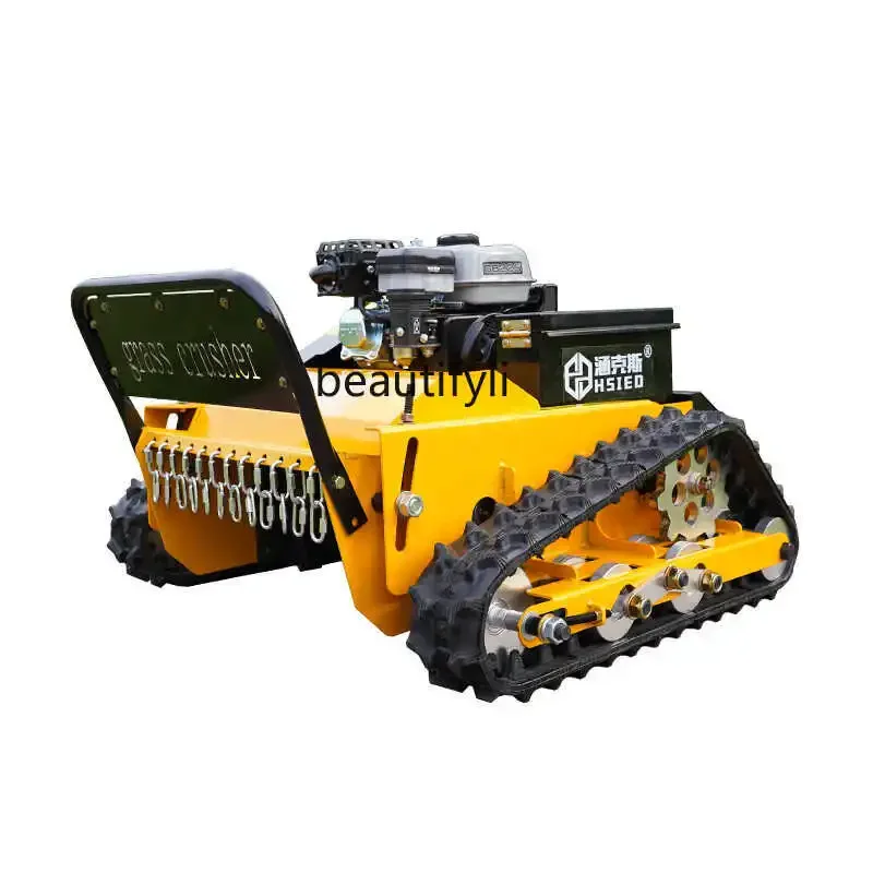 Crawler remote control lawn mower orchard weeding trimmer crawler grass crusher