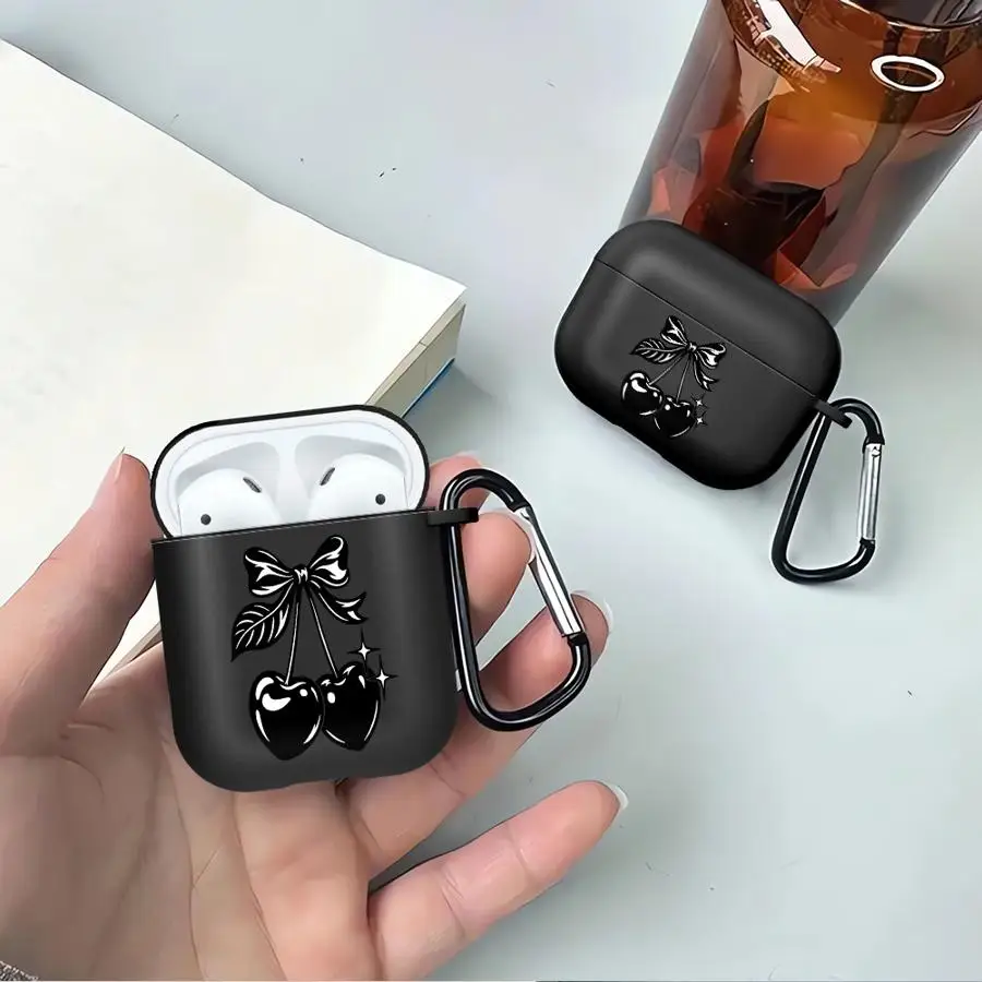 

Earphone Cases Cover Case For Airpods 4 Pro2 3 Pro3 2 1 Pro Cherry Bow Pattern