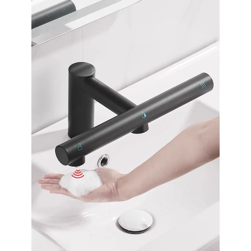 Induction faucet three-in-one soap dispenser hand dryer Hotel integrated automatic hand washing dryer washbasin