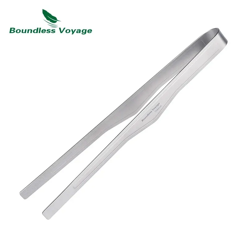 Boundless Voyage 6.7/10inch Titanium Grill BBQ Tongs Multipurpose Tweezers for Kitchen Food Tongs Buffet Salad Steak Clip