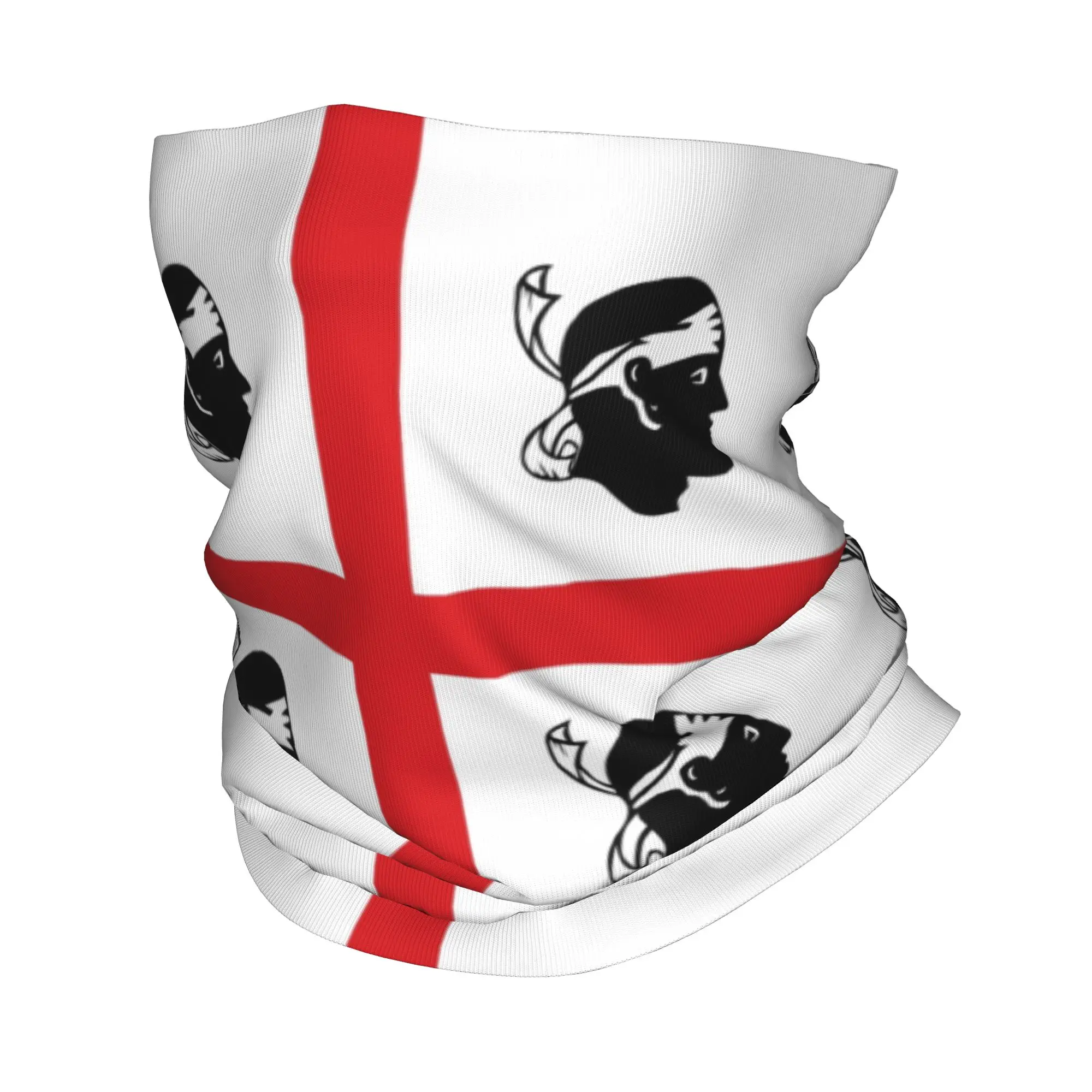 Custom Flag of Sardinia Bandana Neck Gaiter Windproof Face Scarf Cover Women Italy Sardegna Four Moors Headwear Tube Balaclava