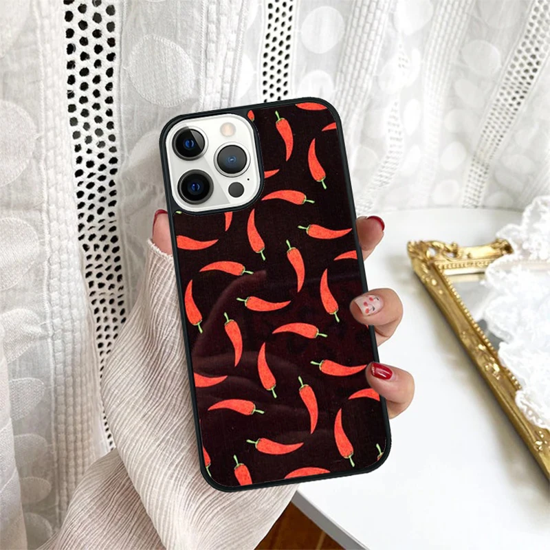 Spicy Chili Pepper Phone Case for iPhone 16 15 SE2020 6 7 8 Plus Max for Apple 13 14 11 12 Mini Pro Max Cover coque fundas