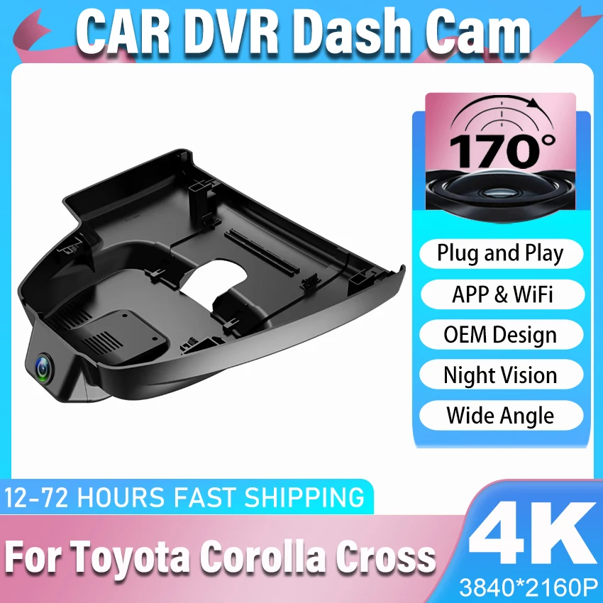 New! Plug and play Car DVR High Quality Dash Cam Camera Video Recorder Original For Toyota Corolla Cross 2023 2024 2025 2026