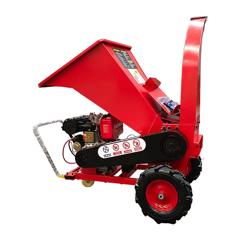 

Diesel Engine Powered Wood Chipper and Shredder for Garden Branches Featuring a Cutting Capacity