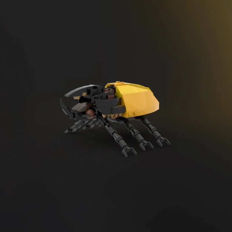 

174Pcs MOC Hercules Beetles Building Blocks Model, Short Horns Version, DIY Educational Toy for Kids Birthday Gift