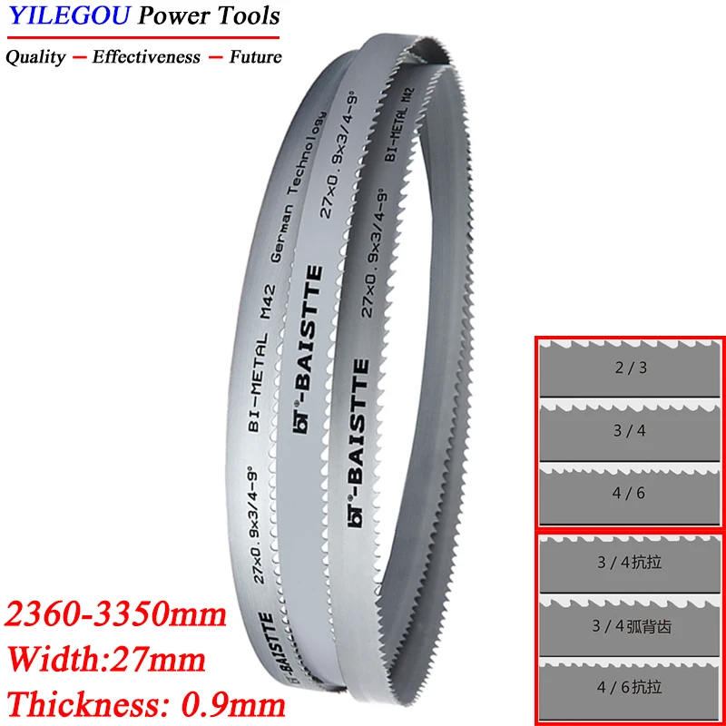 2360-2460-2560-2720-2930-3350mm-m42-lame-de-scie-a-ruban-bimetallique-12-14-16-lame-de-scie-a-ruban-coupe-le-metal-le-bois-le-plastique-lame-bimetallique-27x09mm-la-longueur-peut-etre-personnalisee