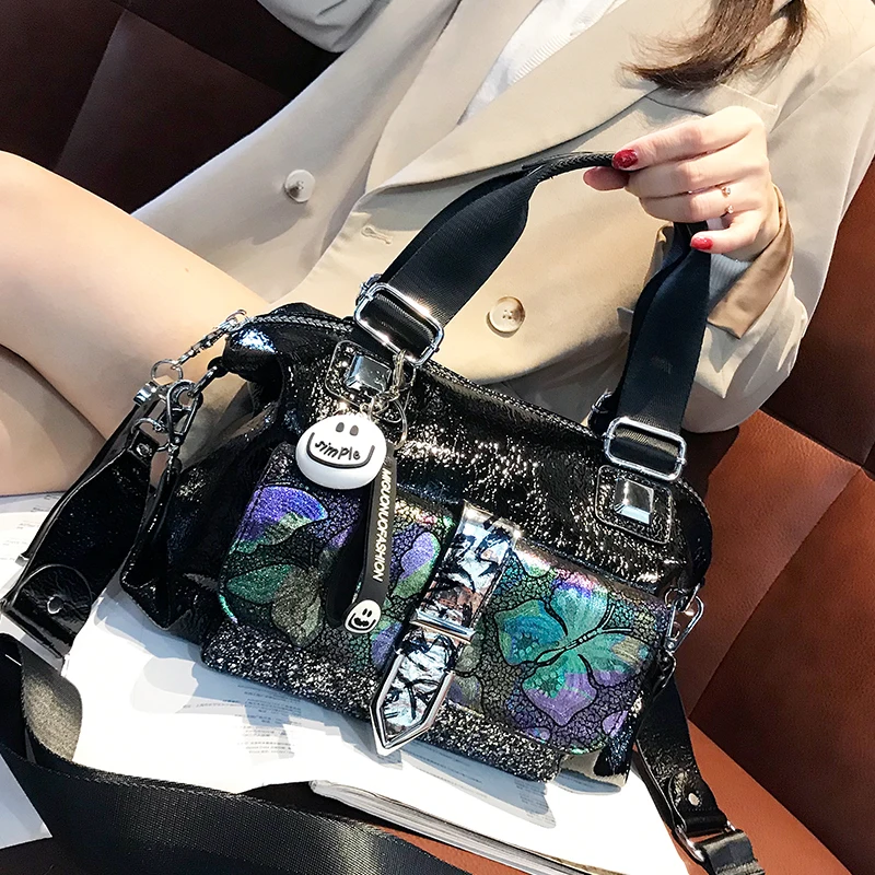 Retro  Printed Handbags Women Bag 2021 New Trendy Large-capacity Fashion Soft Leather Diamond Shoulder Diagonal Bags