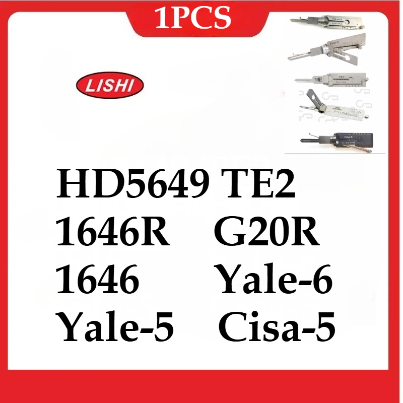 

1PCS Repair Toos Lishi Pick 2in1 Yale-6 Yale-5 CISA-5 for Cylinder Lock Keyway Kit TE2 HD5649 1646R 1646 G20R Lishi Complete Kit