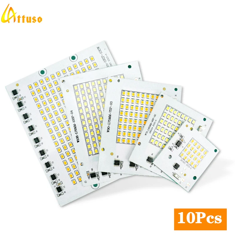 Lámpara Led de 10W, 20W, 30W, 50W, 100W, reflector IC inteligente, Chip COB SMD 2835, iluminación de bricolaje para exteriores de largo tiempo de