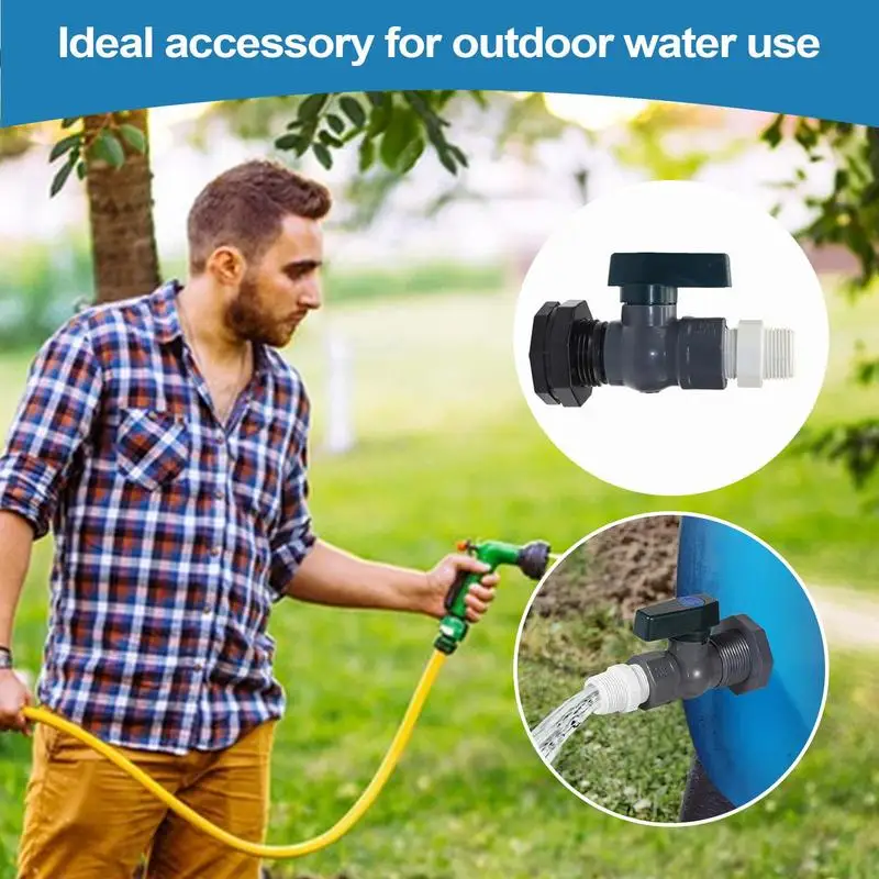 Outdoor Water Spigot Rain Gutter Diverter PVC Rainwater Accessories Connector For Outdoor Standard 3/4-Inch Diameter Faucets