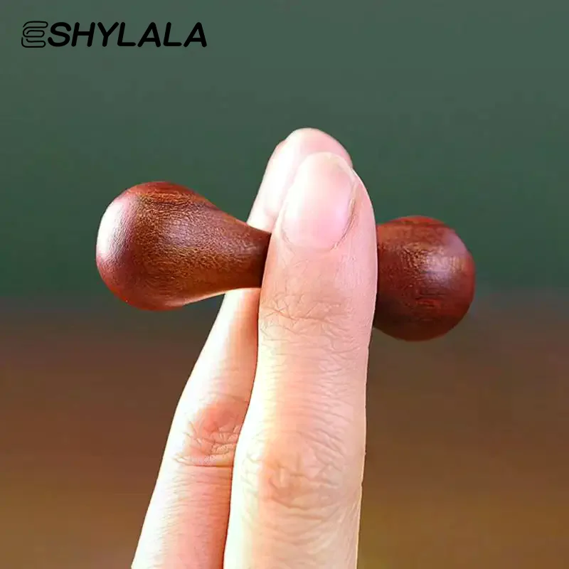 Natural Sandalwood Facial Massage Tool Dual Head Smooth Ergonomic Handle for Face Contouring  Daily Use