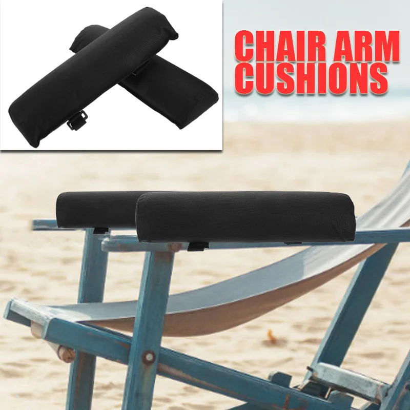 

Folding Chair Armrests Replacement Cushion Foldable Pad Elbow Replacement Camping Fabric Travel Pads Black Accessories Travel