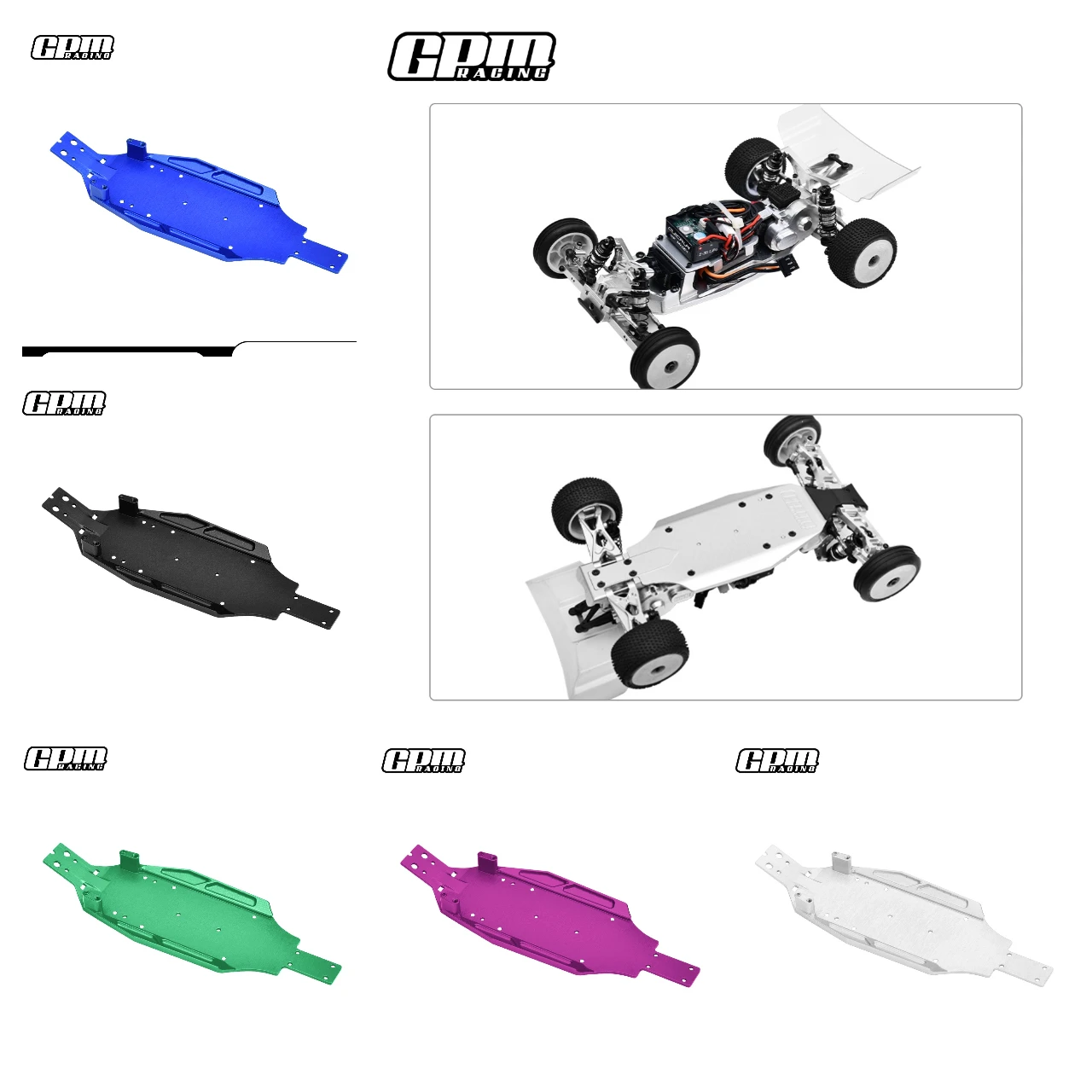 GPM 1/24  Micro-B 2WD Buggy RTR-LOS00007 LOSI  7075 Alloy Chassis Plate