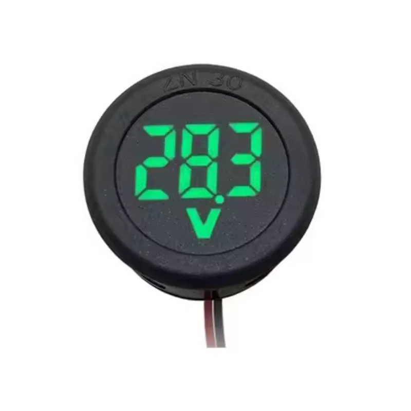 DC4-100V LED-display Circulaire tweedraads Automotive Voltmeter Digitale autospanningsstroommeter Volt Detector Tester Monitorpaneel