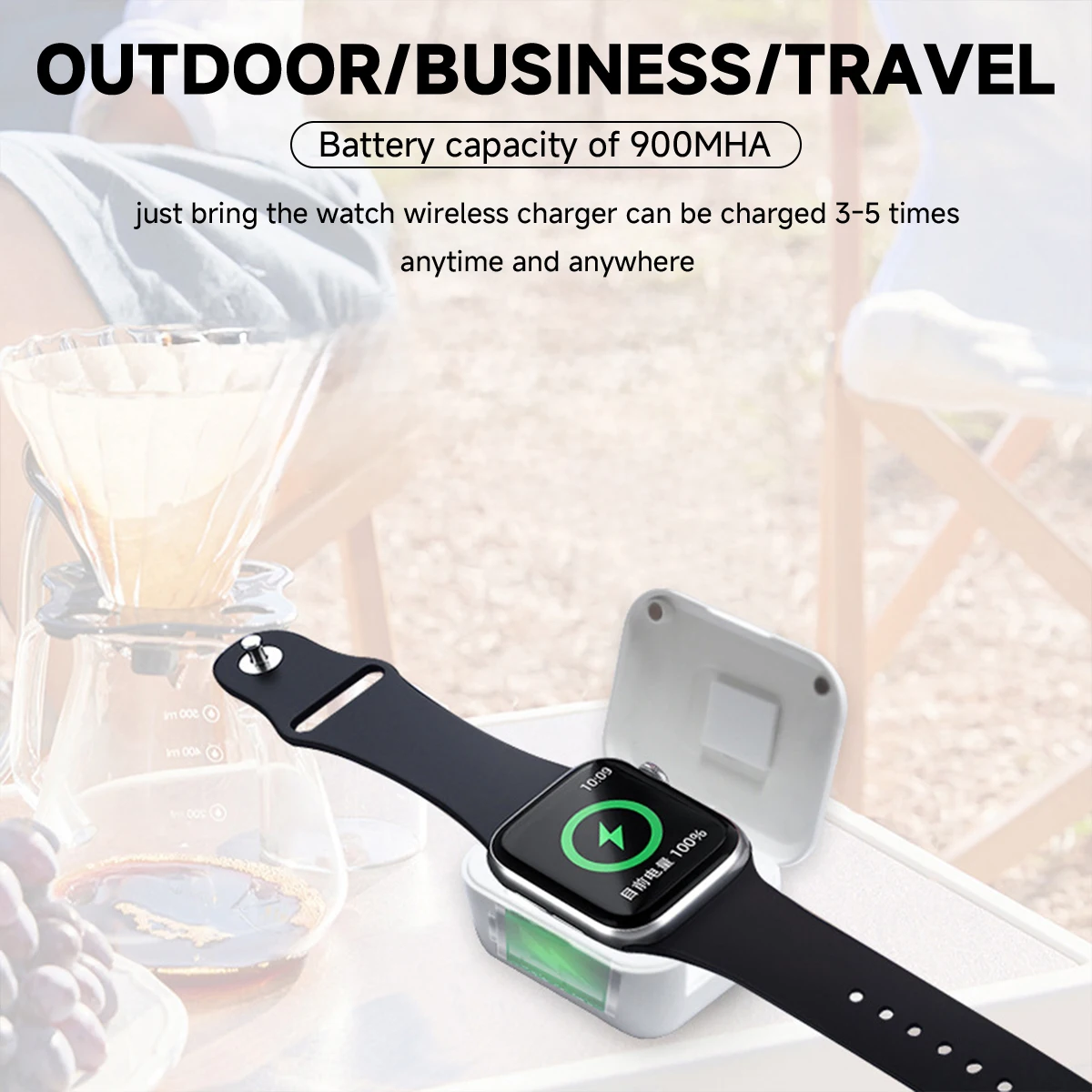 Fast Watch Power Bank for Apple Watch 10 9 8 7 6 5 4 3 2 1 Wireless Charger Portable Charging Base Station for iwatch image 3