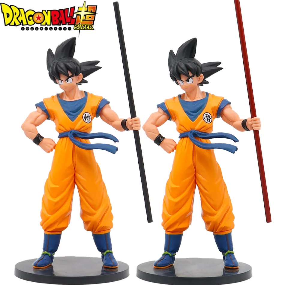 Figura de Anime Dragon Ball Son Goku Super Saiyan de 20CM, serie de palos negros y rojos, regalos en miniatura, figuritas coleccionables para niños